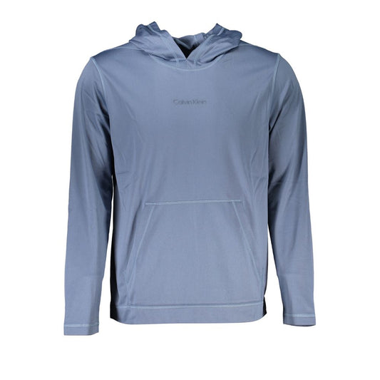 Calvin Klein Elegant Blue Hooded Sweatshirt - Men's Sports Chic CA-27230-S