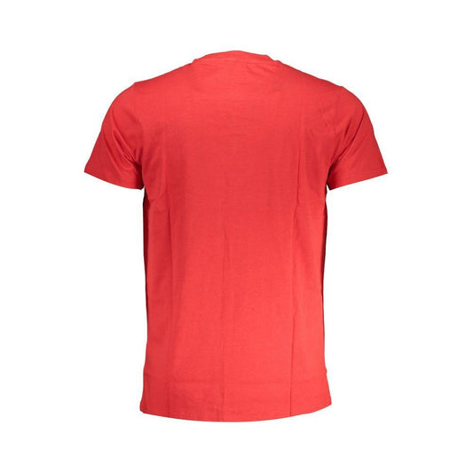 Cavalli Class Red Cotton T-Shirt CA-28605-M