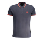 Cavalli Class Blue Cotton Polo Shirt CA-30270-M