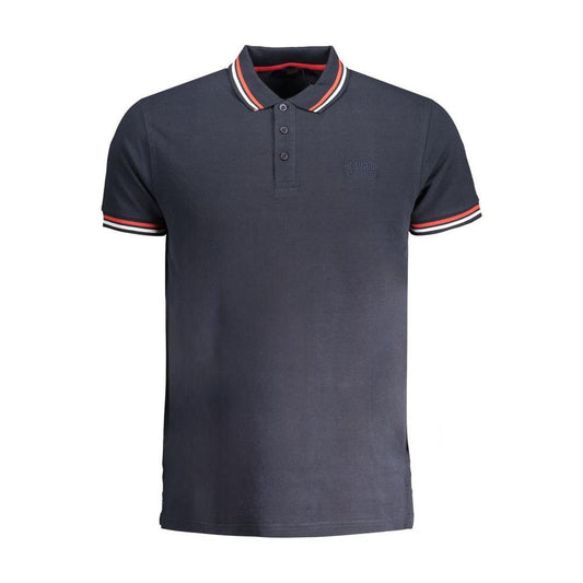 Cavalli Class Blue Cotton Polo Shirt CA-30281-M