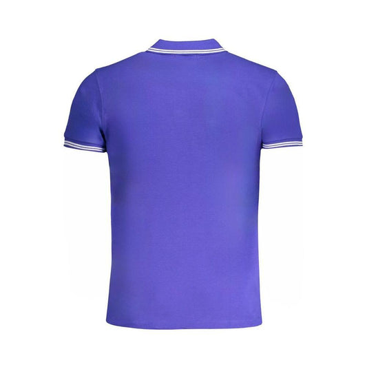 Cavalli Class Blue Cotton Polo Shirt CA-31307-M