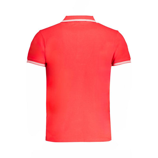 Cavalli Class Red Cotton Polo Shirt CA-31308-M