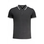 Cavalli Class Black Cotton Polo Shirt CA-31312-M