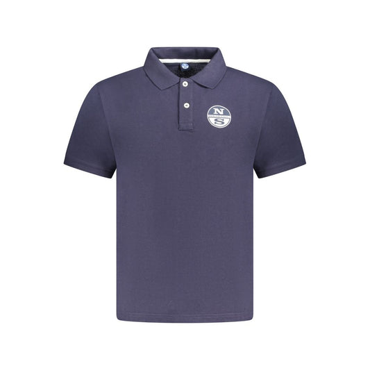 North Sails Blue Cotton Men Polo Shirt NO-33980-S