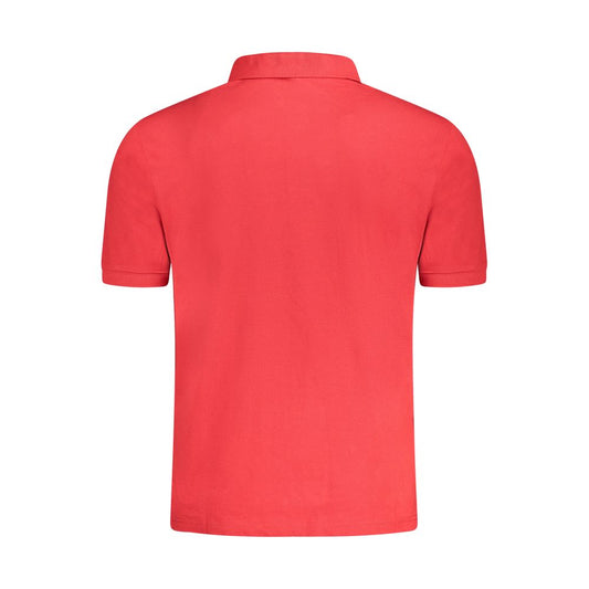 North Sails Red Cotton Men Polo Shirt NO-33983-S