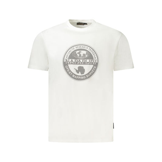 Napapijri White Cotton Men T-Shirt NA-35896-M