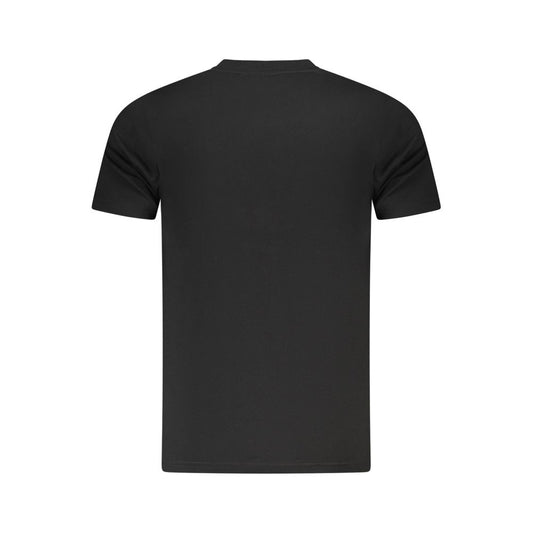 Cavalli Class Black Cotton Men T-Shirt CA-36640-M