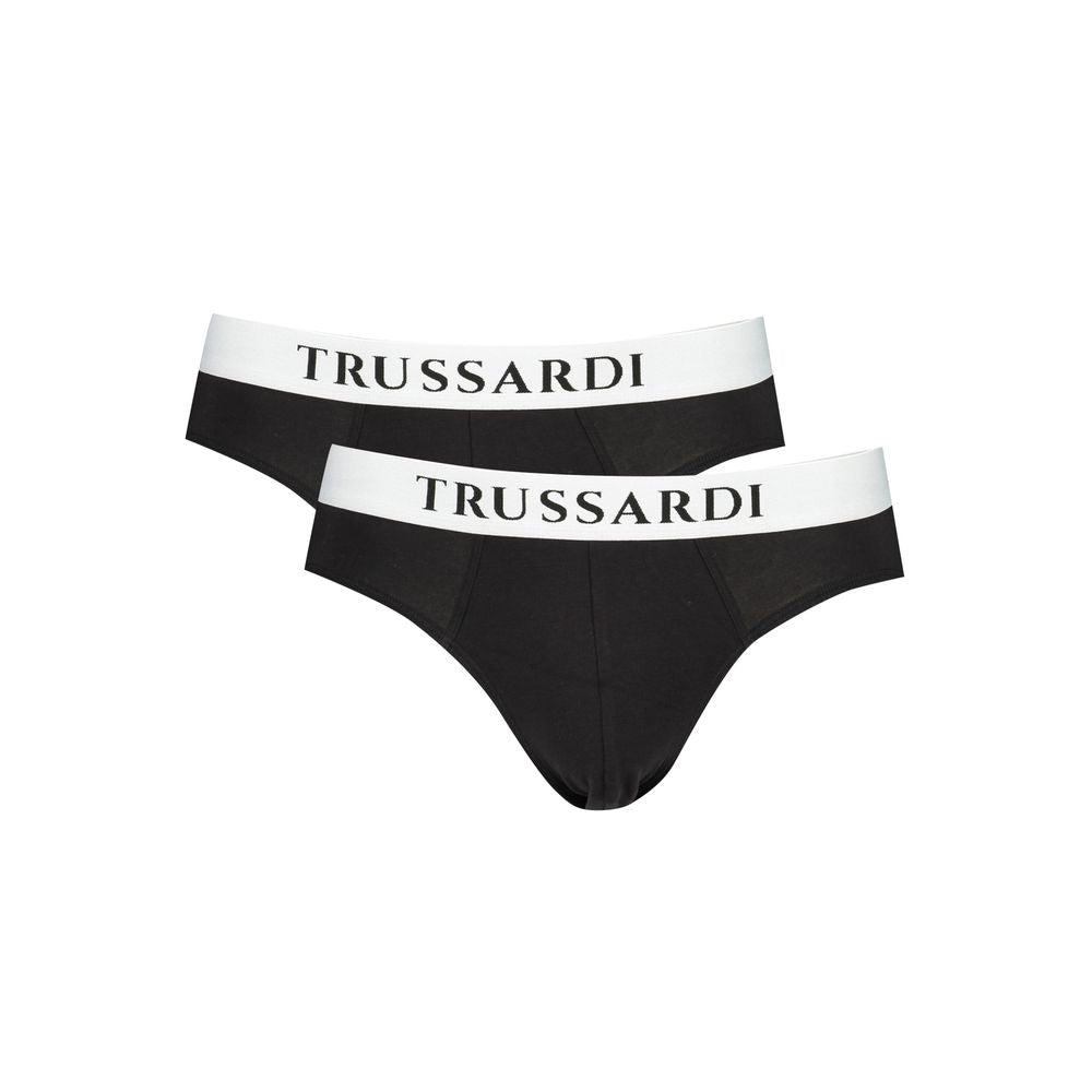 Trussardi Black Cotton Men Underwear Pack TR-36725-L