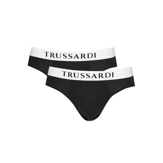 Trussardi Black Cotton Men Underwear Pack TR-36725-L