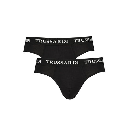 Trussardi Black Cotton Men Underwear Pack TR-36726-M