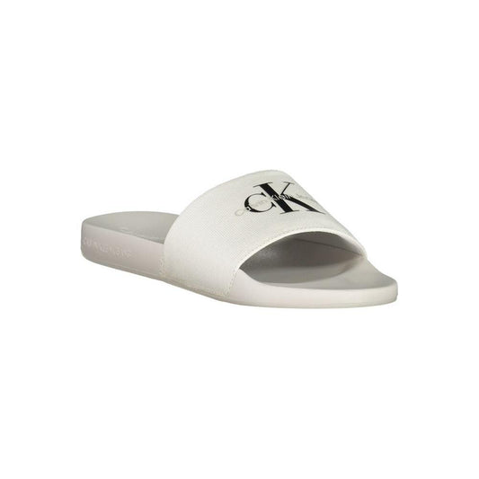 Calvin Klein White Polyester Men Sandal