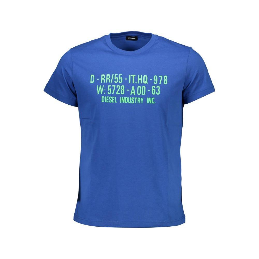 Diesel Blue Cotton Men T-Shirt DI-36881-S