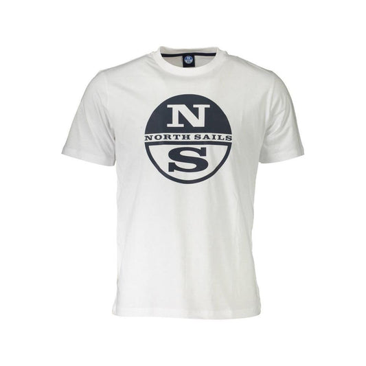 North Sails White Cotton Men T-Shirt NO-36909-M