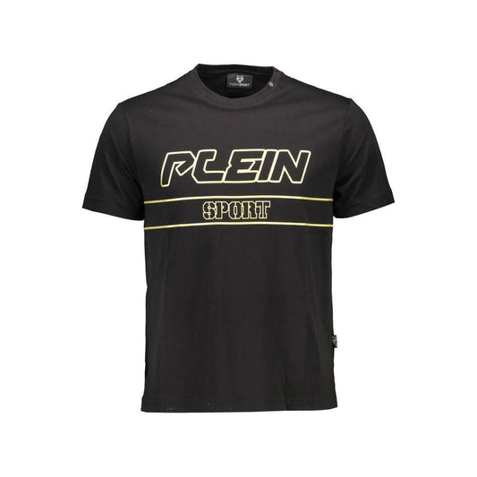 Plein Sport Black Cotton Men T-Shirt PL-37032-M