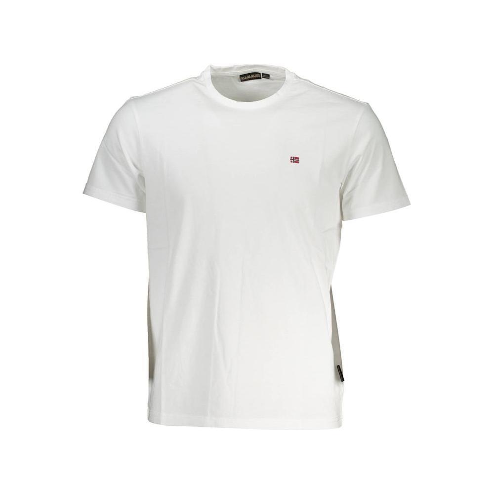 Napapijri White Cotton Men T-Shirt NA-37114-S