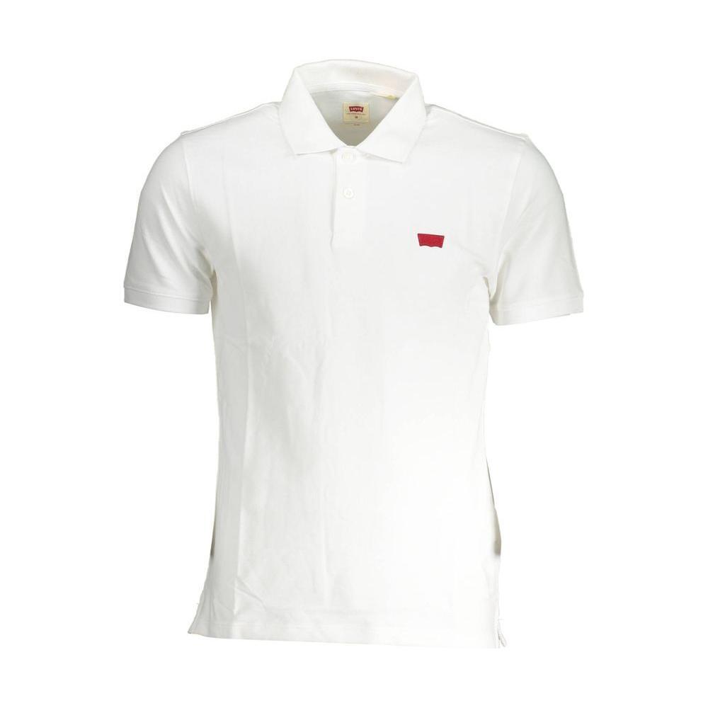 Levi's White Cotton Men Polo LE-37190-XL