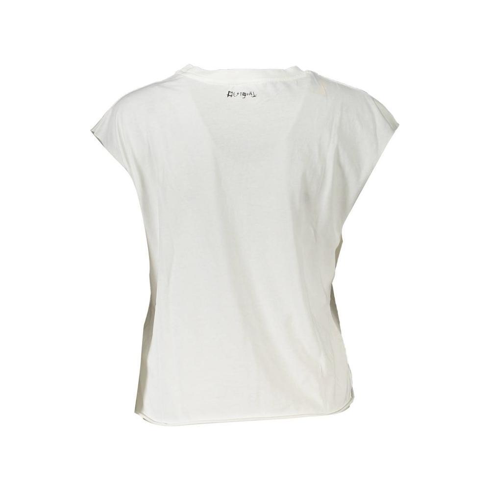 Desigual White Cotton Women TShirt DE-37213-L