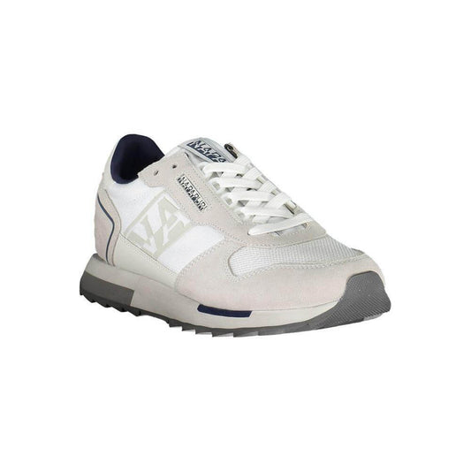 Napapijri White Leather Men Sneaker NA-37219-EU44/US11