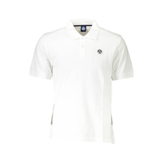 North Sails White Cotton Men Polo Shirt NO-37228-M