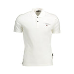 Napapijri White Cotton Men Polo Shirt NA-37237-S