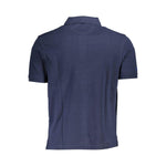 La Martina Blue Cotton Men Polo Shirt LA-37333-M