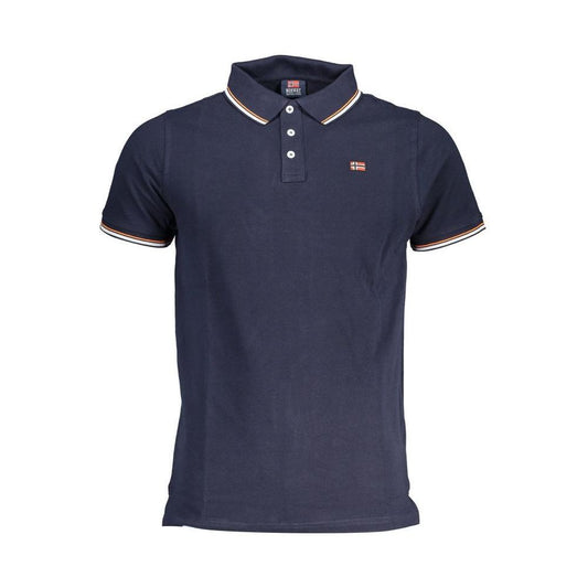 Norway 1963 Blue Cotton Men Polo Shirt NO-37430-M