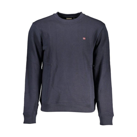 Napapijri Blue Cotton Men Sweater NA-38047-S