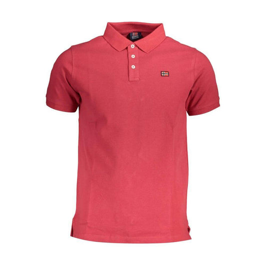 Norway 1963 Red Cotton Men Polo Shirt NO-38086-M