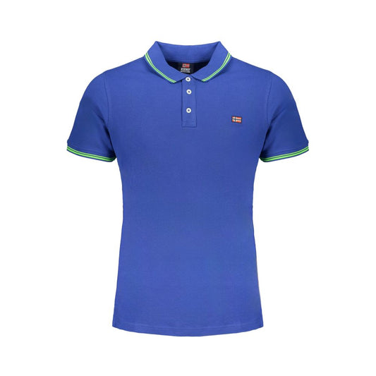 Norway 1963 Blue Cotton Polo Shirt NO-31093-M