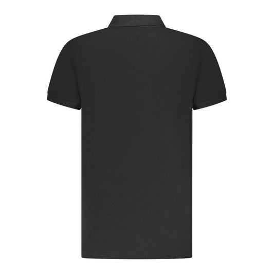 Cavalli Class Black Cotton Men Polo Shirt CA-36633-XL