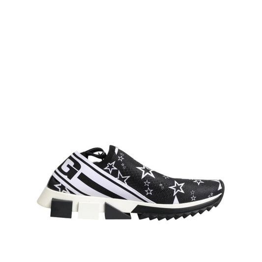 Dolce & Gabbana Black White Sorrento Low Top Sneakers Shoes MV7339-39