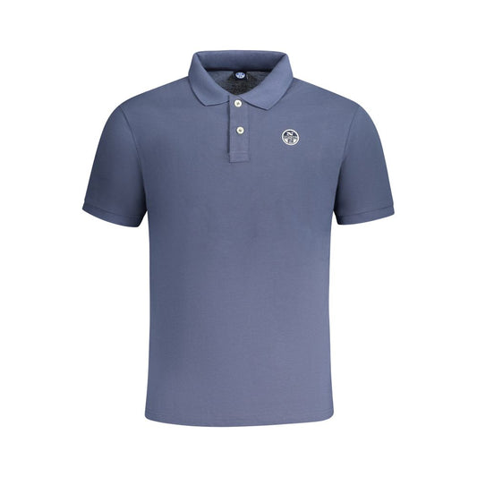 North Sails Blue Cotton Men Polo Shirt NO-33982-S