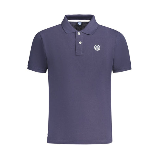 North Sails Blue Cotton Men Polo Shirt NO-33999-S