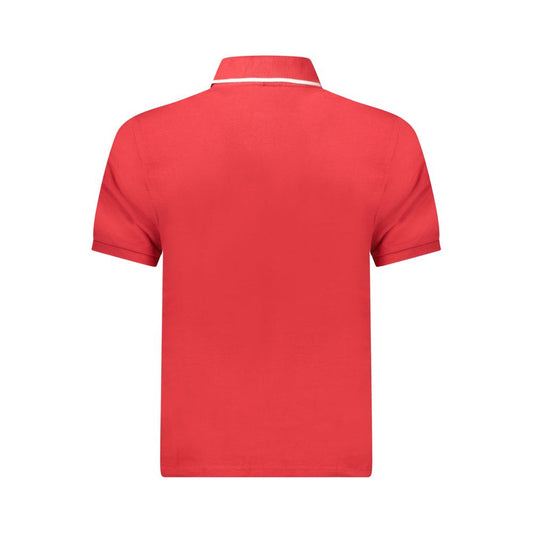 North Sails Red Cotton Men Polo Shirt NO-34379-S