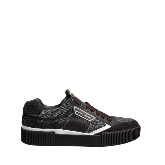 Dolce & Gabbana Multicolor Leather Low Top Sneakers Shoes MV7418-40.5