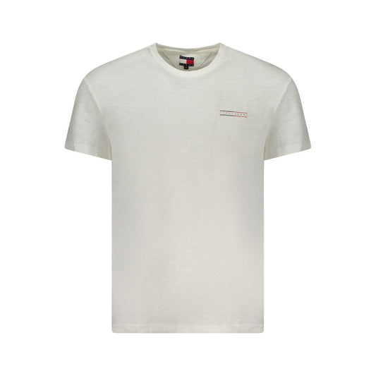 Tommy Hilfiger White Cotton Men T-Shirt TO-38458-S