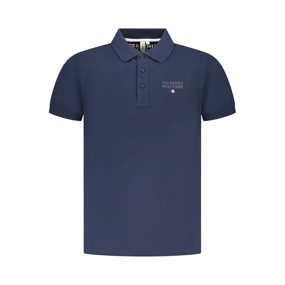 Accademia Militare Blue Cotton Polo Shirt