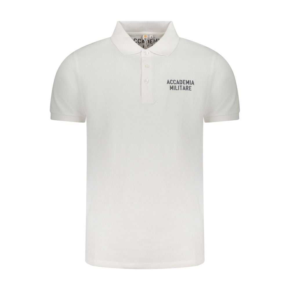 Accademia Militare White Cotton Polo Shirt
