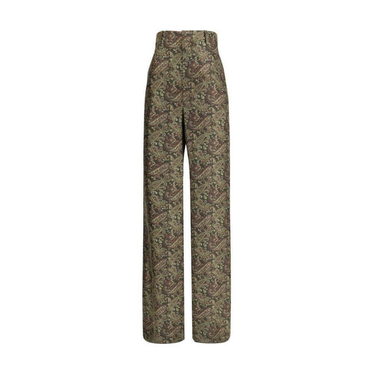 Saint Laurent Paisley patterned silk Pants SA-820232Y6K901355-IT40 | M