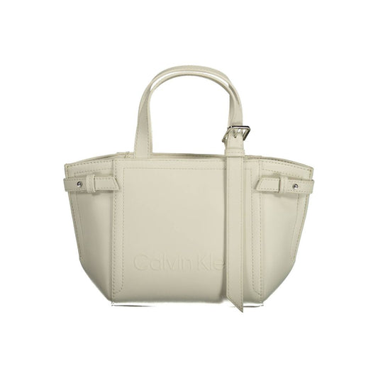 Calvin Klein White Polyester Handbag