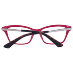 Red and black women's eyeglass frame with a full-rim rectangle style, featuring a chic design suitable for everyday wear.