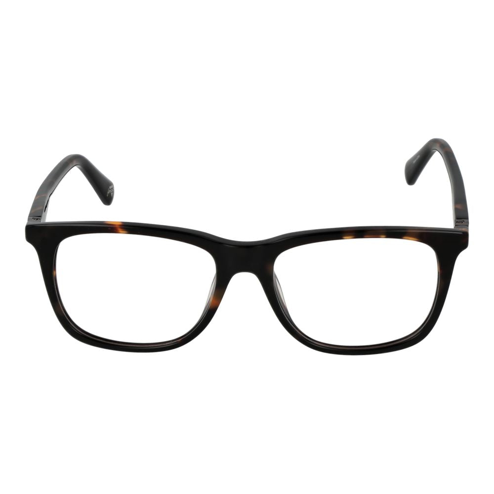 Guess Brown Unisex Glasses Frame with acetate full-rim, square style, spring hinge, size 52-16-145, includes branded case