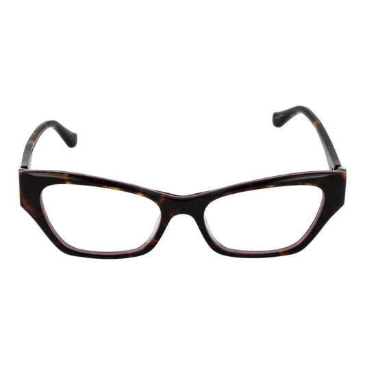 Guess Brown Women Glasses Frame cat eye full-rim plastic design with demo lenses, size 51-16-140. Includes branded case, no lens effect.