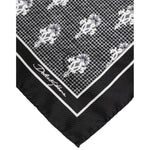 Dolce & Gabbana Black White Printed Square Foulard Scarf MS7241