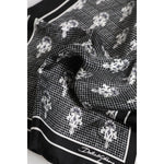 Dolce & Gabbana Black White Printed Square Foulard Scarf MS7241