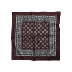 Dolce & Gabbana Bordeaux Bandana Silk Square Handkerchief Scarf MS7249