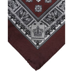 Dolce & Gabbana Bordeaux Bandana Silk Square Handkerchief Scarf MS7249