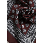 Dolce & Gabbana Bordeaux Bandana Silk Square Handkerchief Scarf MS7249