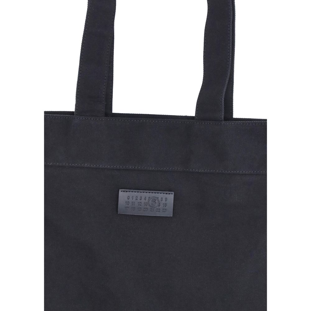 MM6 Black Cotton Shoulder Bag