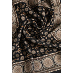 Dolce & Gabbana Black Brown Patterned Square Foulard Scarf MS7262